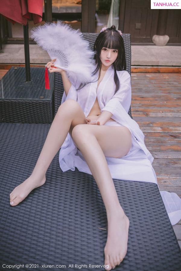 朱可 barbie可儿 洁白迷人朱可儿 薄纱古风外拍系列第43张图片